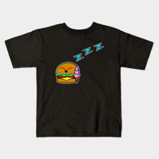 Ice cream Sleeping Relaxed Summer Cheeseburger Gift Kids T-Shirt